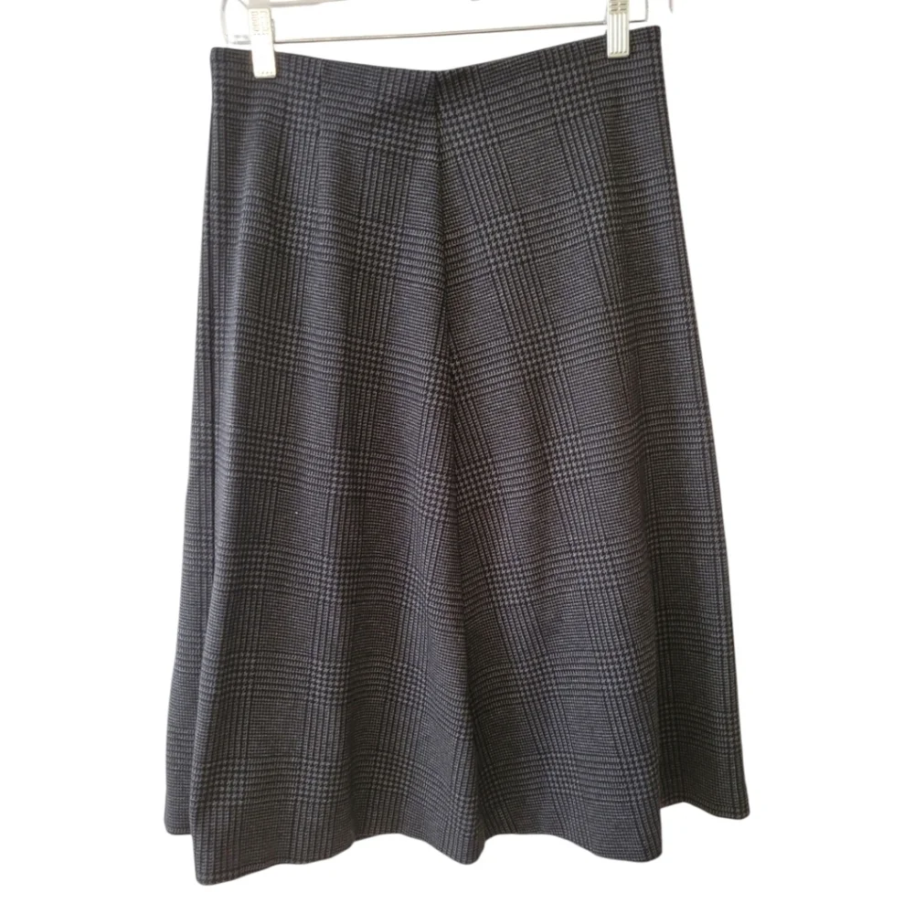 Uniqlo Herringbone Plaid A-Line Midi Skirt Size Medium